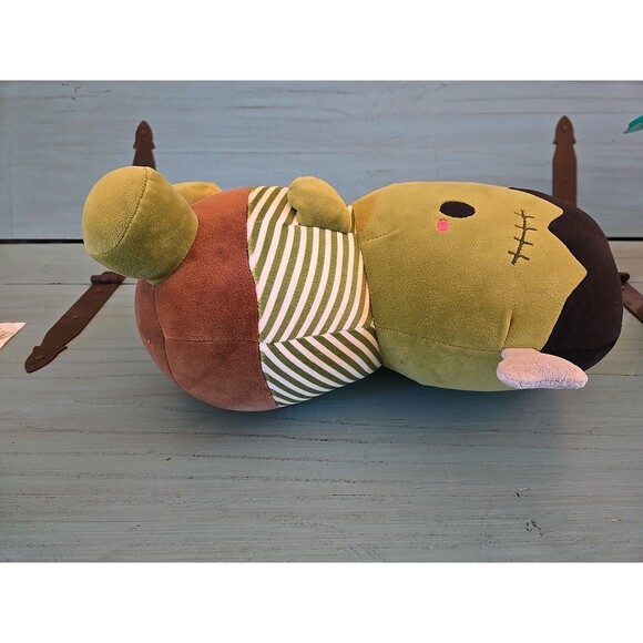 Smoochy Pals Plush Baby Frankenstein 13" Long Plush Huggable Green Halloween Toy - Picture 9 of 9